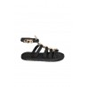 Bohonomad Serengeti sandal in black leopard rope