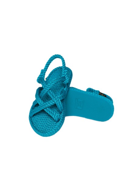 Bodrum BOHONOMAD sandal in turquoise rope