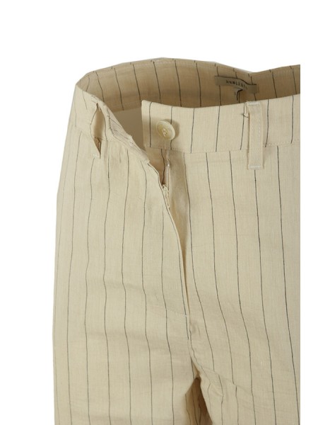 Ecru pinstripe HUMILITY trousers