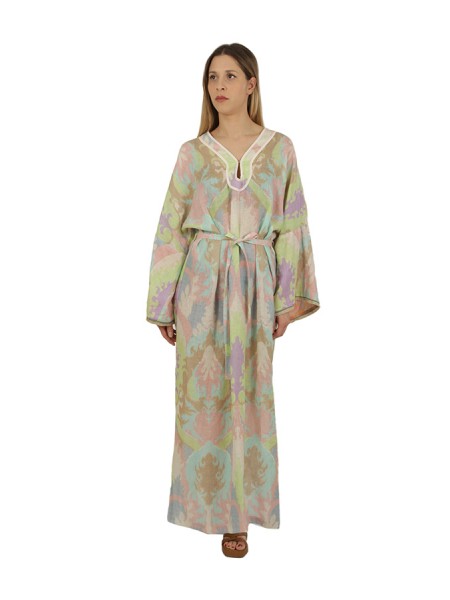 Multicolor linen BAZAR dress