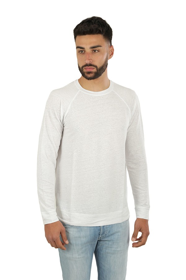 Jeordies sweater in white linen