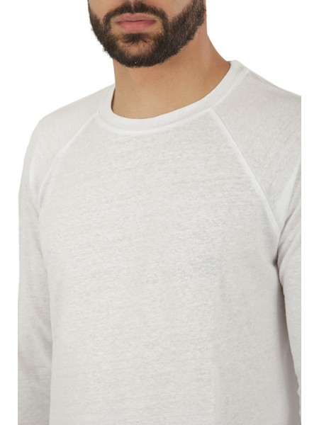 Jeordies sweater in white linen