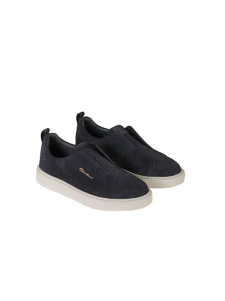 Blue Suede slip-on SANTONI sneaker