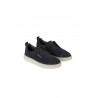 Sneaker Santoni slip-on in Suede Blu