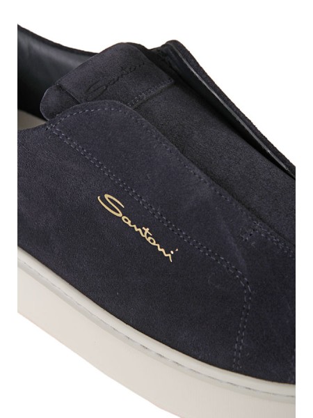 Blue Suede slip-on SANTONI sneaker