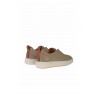 Sneaker Santoni slip-on in pelle bottalata Tortora