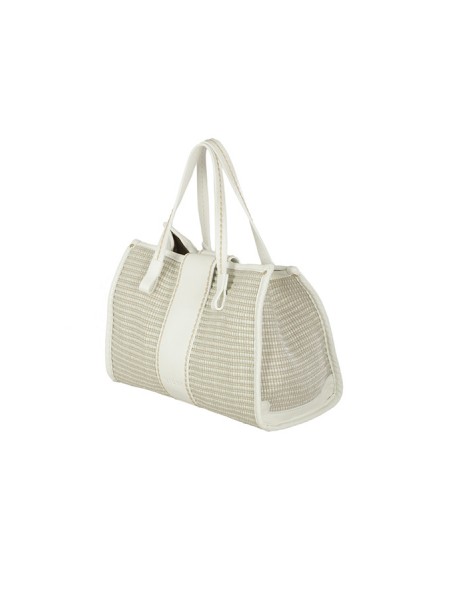 Plinio Visonà Straw and Raw Leather Bag