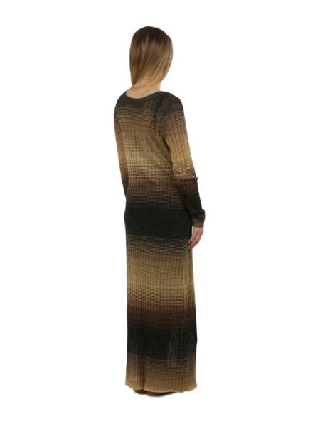 Dress ROBERTO COLLINA Semi-transparent black/sand