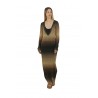 Dress ROBERTO COLLINA Semi-transparent black/sand