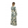 Co.Gò Silk Dress Blue/Nature Pattern