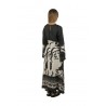 Co.Gò Dress in Black/White Patterned Silk