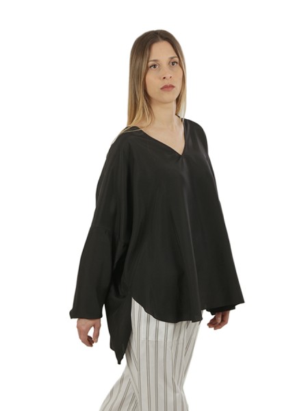 Antonelli Firenze black silk blouse