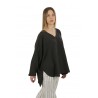 Antonelli Firenze black silk blouse