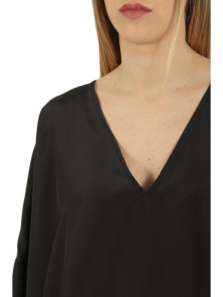 Antonelli Firenze black silk blouse