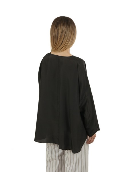 Antonelli Firenze black silk blouse