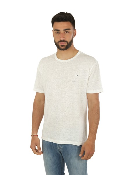 SUN T-shirt in White Linen