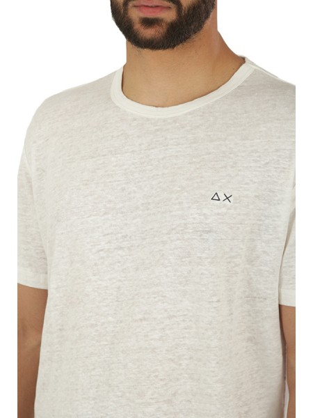 SUN T-shirt in White Linen