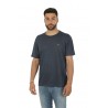 SUN68 T-shirt in Navy Blue Linen