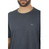 SUN68 T-shirt in Navy Blue Linen