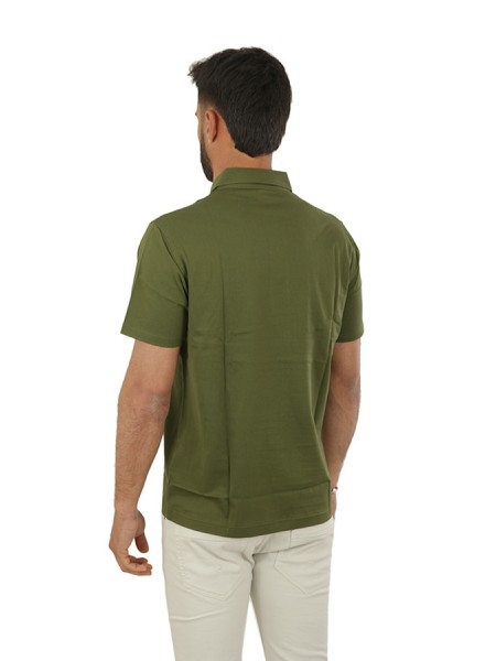 Dark green cotton SUN68 polo shirt