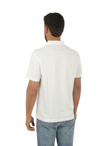 SUN68 Polo Shirt in White Cotton