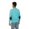 Round Elbow Round Neck Sweater SUN68 Turquoise