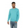 Round Elbow Round Neck Sweater SUN68 Turquoise