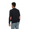 Round SUN68 Elbow Round Neck Sweater Navy Blue