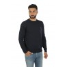 Round SUN68 Elbow Round Neck Sweater Navy Blue