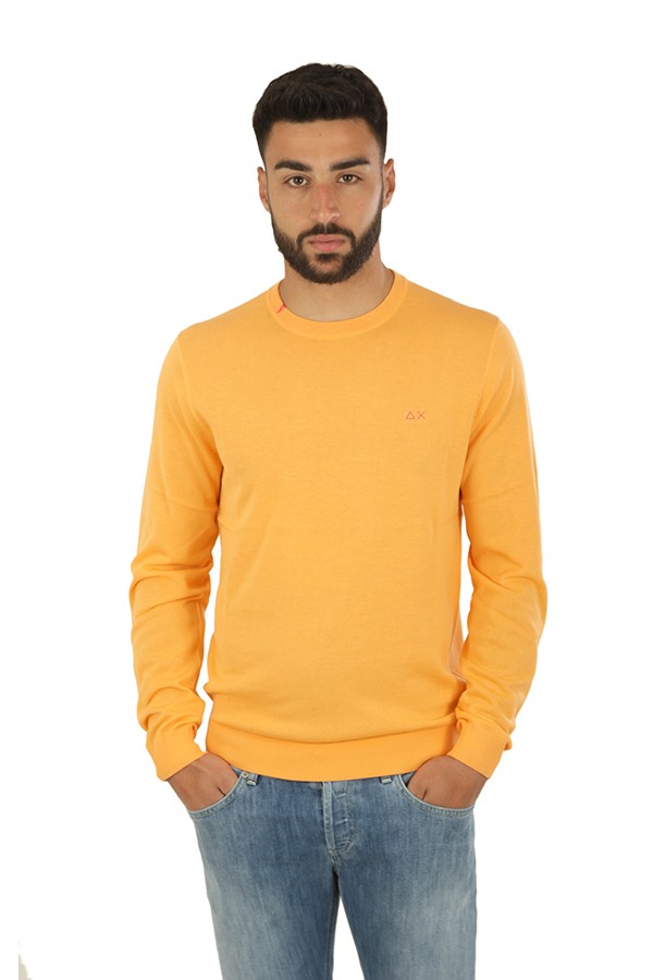 Maglia SUN68 girocollo Round Neck Solid Arancio