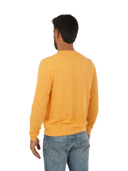 Round Neck Solid Round Neck Sweater SUN68 Orange