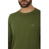 Maglia SUN68 girocollo Round Neck Solid Verde Scuro