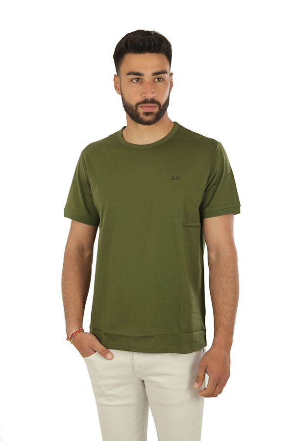 T-shirt SUN68 Round Solid Dark Green