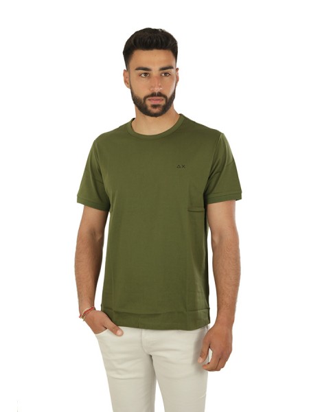 T-shirt SUN68 Round Solid Dark Green