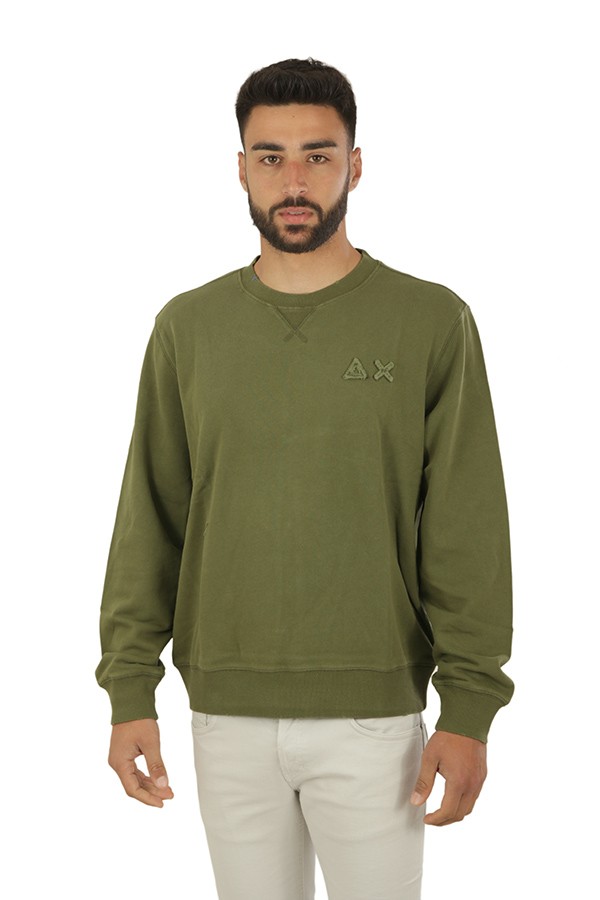 Dark Green Crewneck SUN68 Sweatshirt