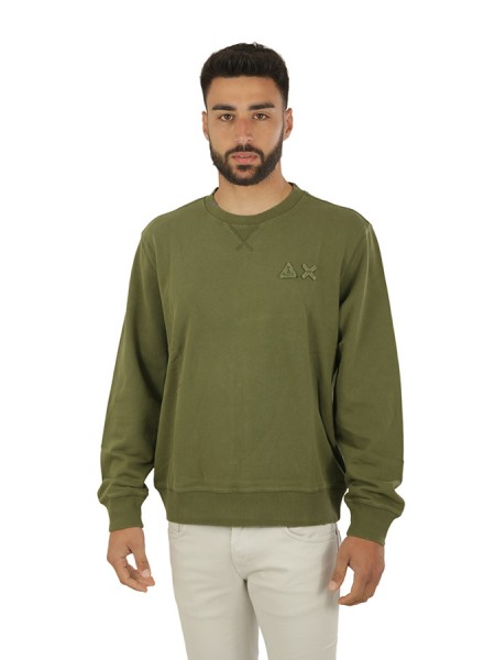 Dark Green Crewneck SUN68 Sweatshirt