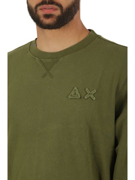 Dark Green Crewneck SUN68 Sweatshirt