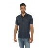 Navy Blue Linen SUN68 Polo Shirt