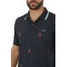 Polo SUN68 Full Embroidery Blu Navy