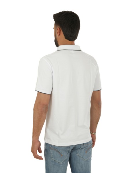 SUN68 Print Pocket Polo Shirt White