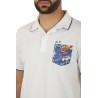 Polo SUN68 Print Pocket Bianco