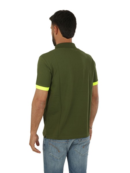 Fluo Multicolor Dark Green SUN68 Polo Shirt