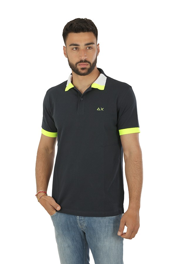 Polo SUN68 Fluo Blu Multicolor