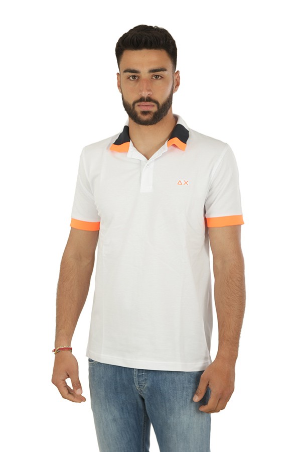 Fluo SUN68 Polo Shirt White Multicolor