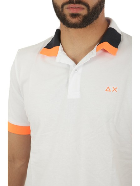 Fluo SUN68 Polo Shirt White Multicolor