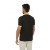 Polo SUN68 Collar Multistripes Nero