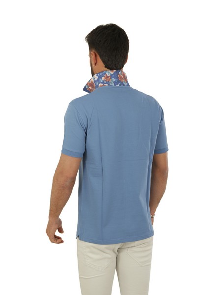 Polo SUN68 Under Collar Print Avion