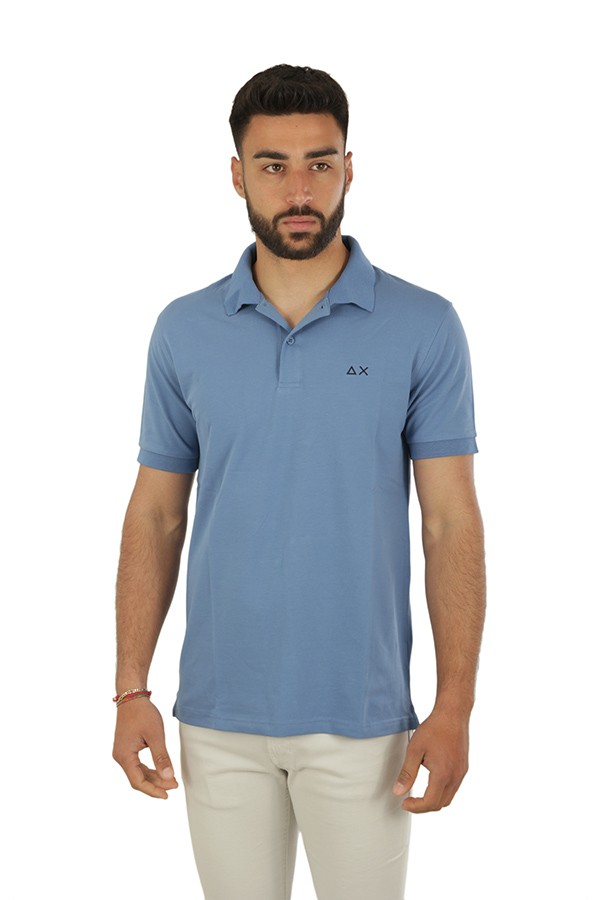 Polo SUN68 Under Collar Print Avion