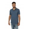 Polo SUN68 Small Stripes on Collar Avion