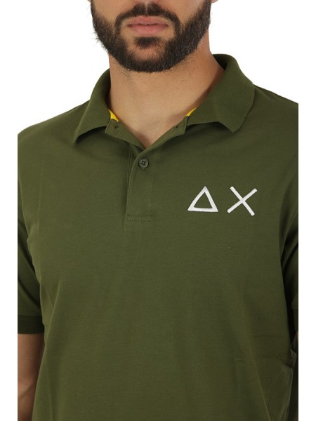 SUN68 Big Logo Polo Dark Green